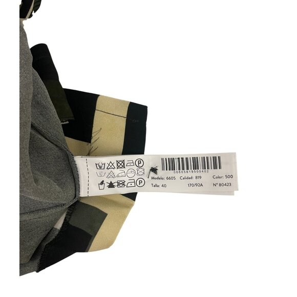 Massimo Dutti Womens Long  Dress EU 40 US 8 White Black Geometric 6605/819 NWT - Picture 8 of 14